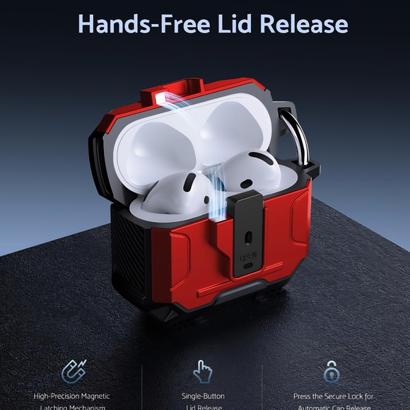 Amazon Red and Black AirPods Case - Picture 4 of 16